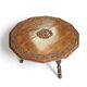 Table pliante antique sculptée en forme de tripode / Pays-Bas / chêne / XIXe siècle vers 1880