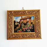Huile sur bois maison anglaise