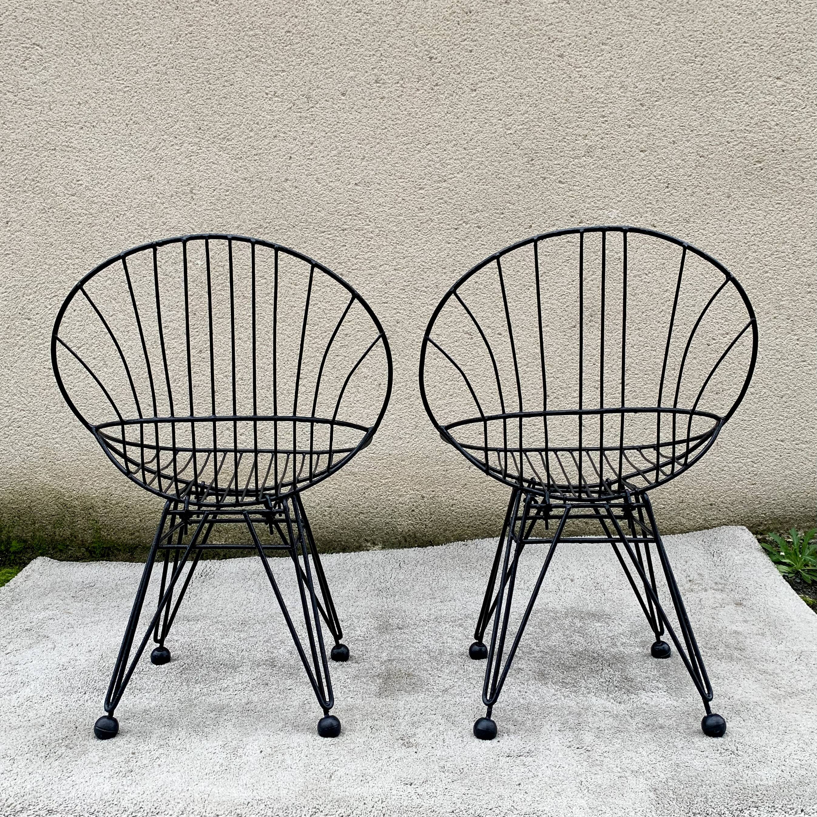 Paire de fauteuils Cees Braakman Combex Wire Pastoe