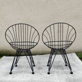 Paire de fauteuils Cees Braakman Combex Wire Pastoe