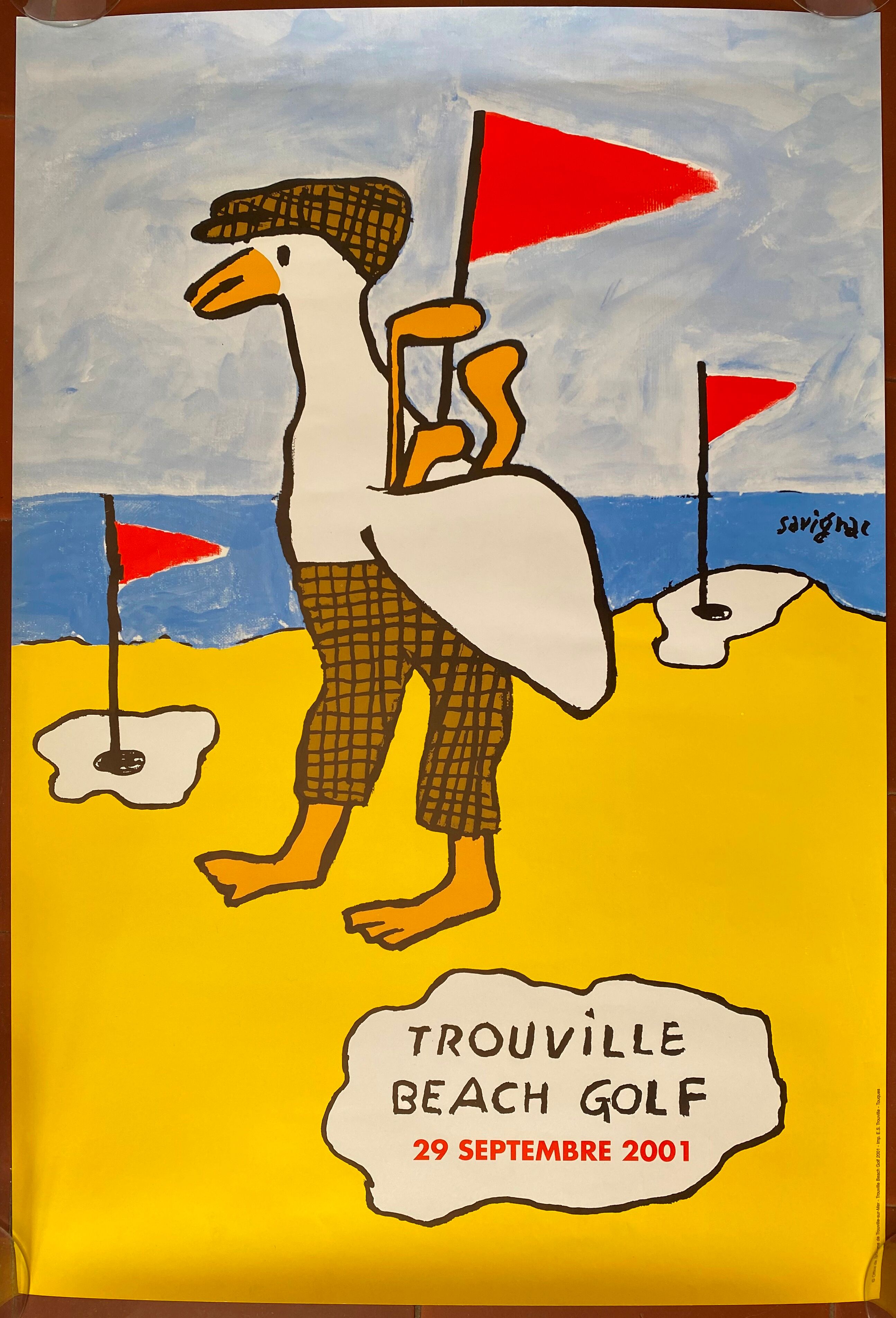 Original poster "Trouville Beach Golf" Raymond Savignac 42x62cm 2001