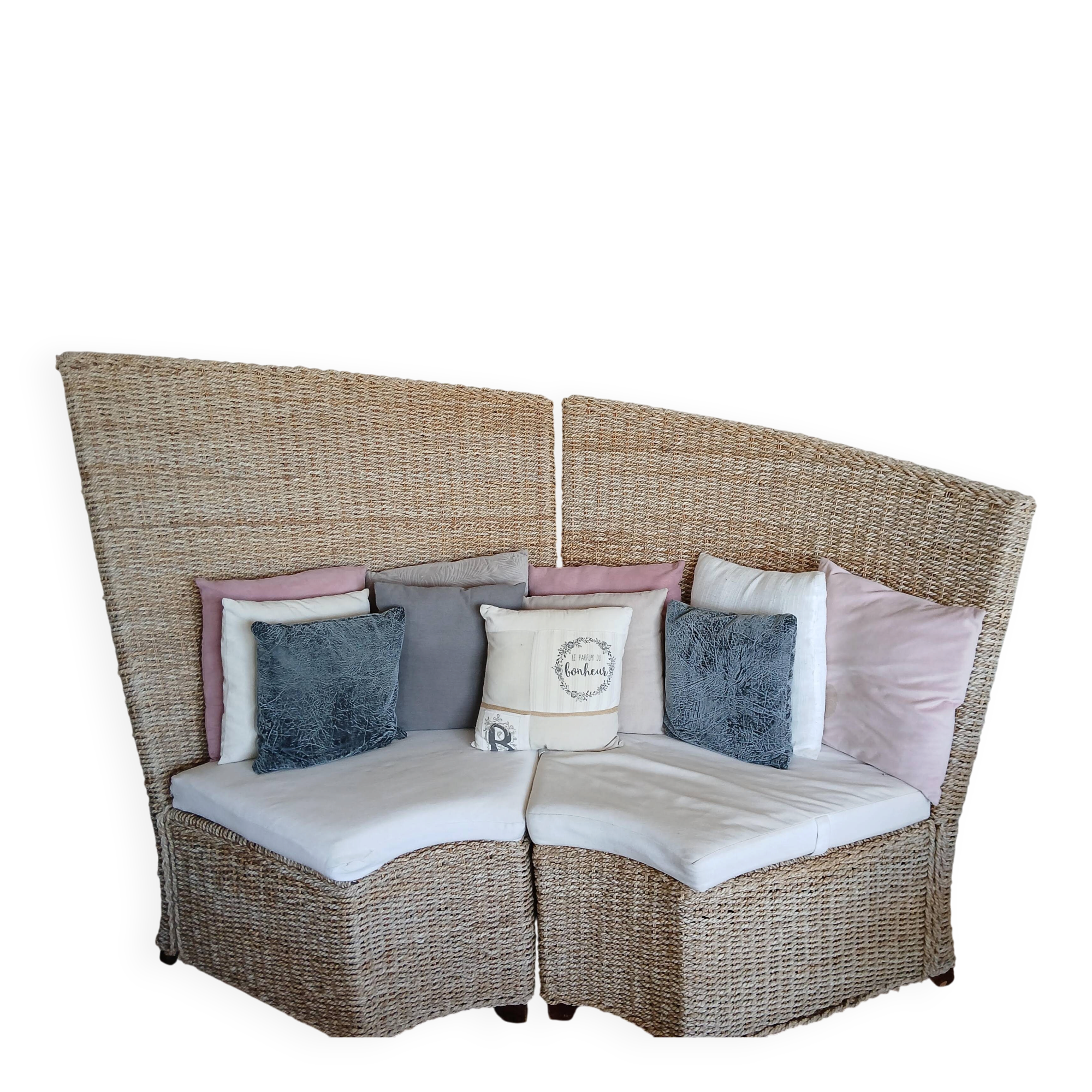 Wicker decorative armchair
