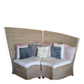 Wicker decorative armchair