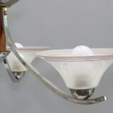 Art Deco three-arm chandelier, France, 1920s-1940s