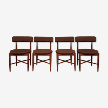 Set of 4 g plan teak dining chairs danish design #655