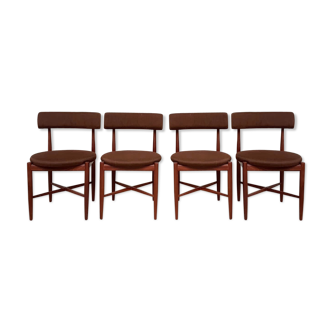 Set of 4 g plan teak dining chairs danish design #655