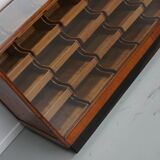 Vintage Mid-Century Large Dutch Oak & Glass Shop Counter Cabinet / Vitrine