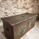 Antique French pine chest – 1838, painted folk art