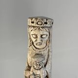 Stone statuette of the Virgin and Child