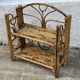 Vintage rattan shelf 1970-80