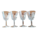 Set of 4 Harlequin Crystal Stemmed Glasses