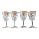 Set of 4 Harlequin Crystal Stemmed Glasses