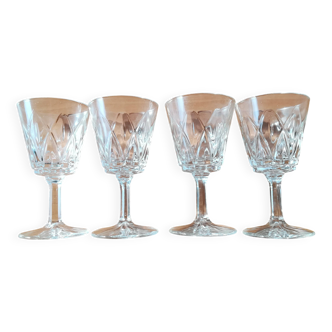 Set of 4 Harlequin Crystal Stemmed Glasses
