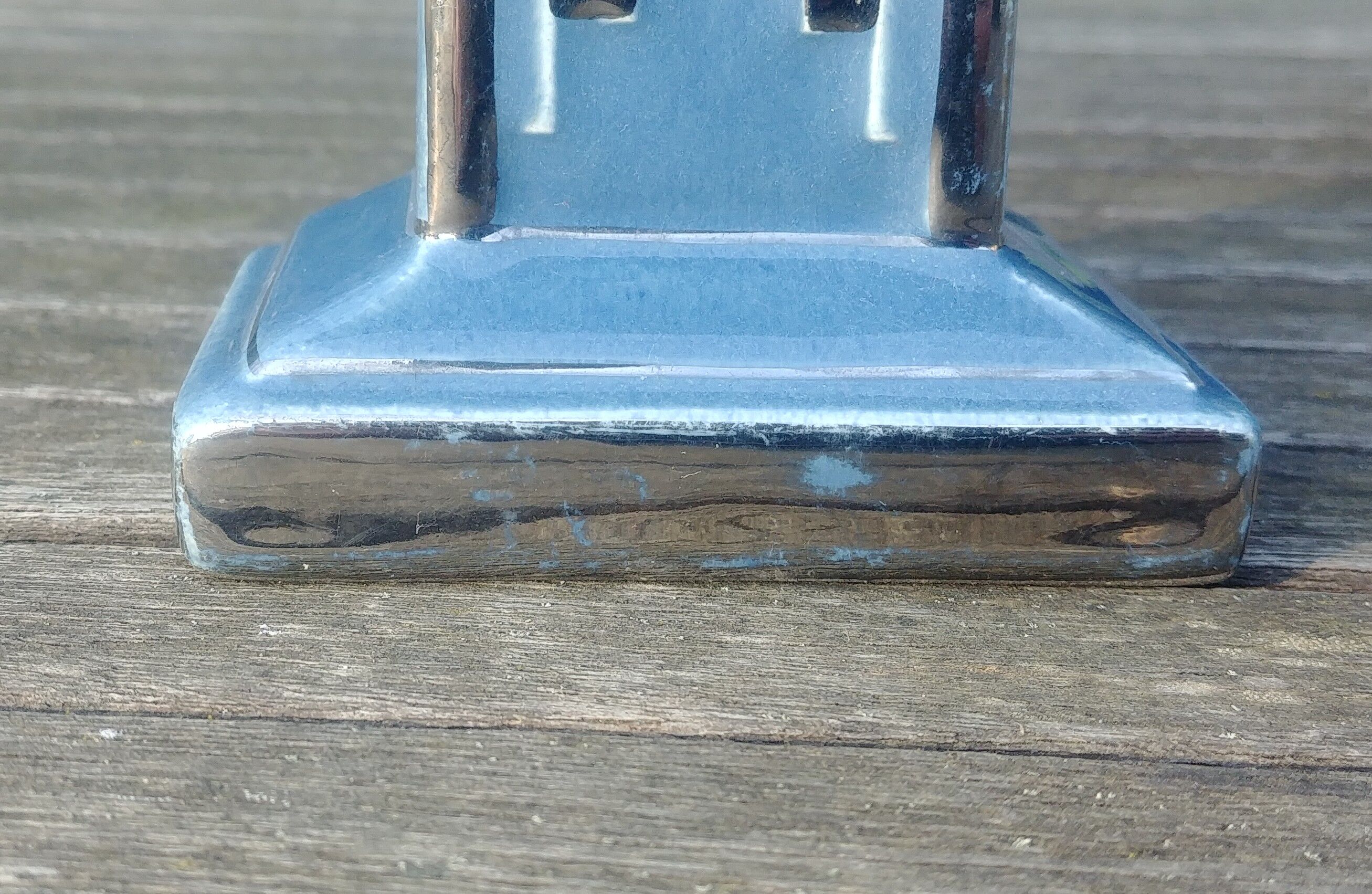 Empty pocket glazed ceramic blue column shape art deco 20s/30s