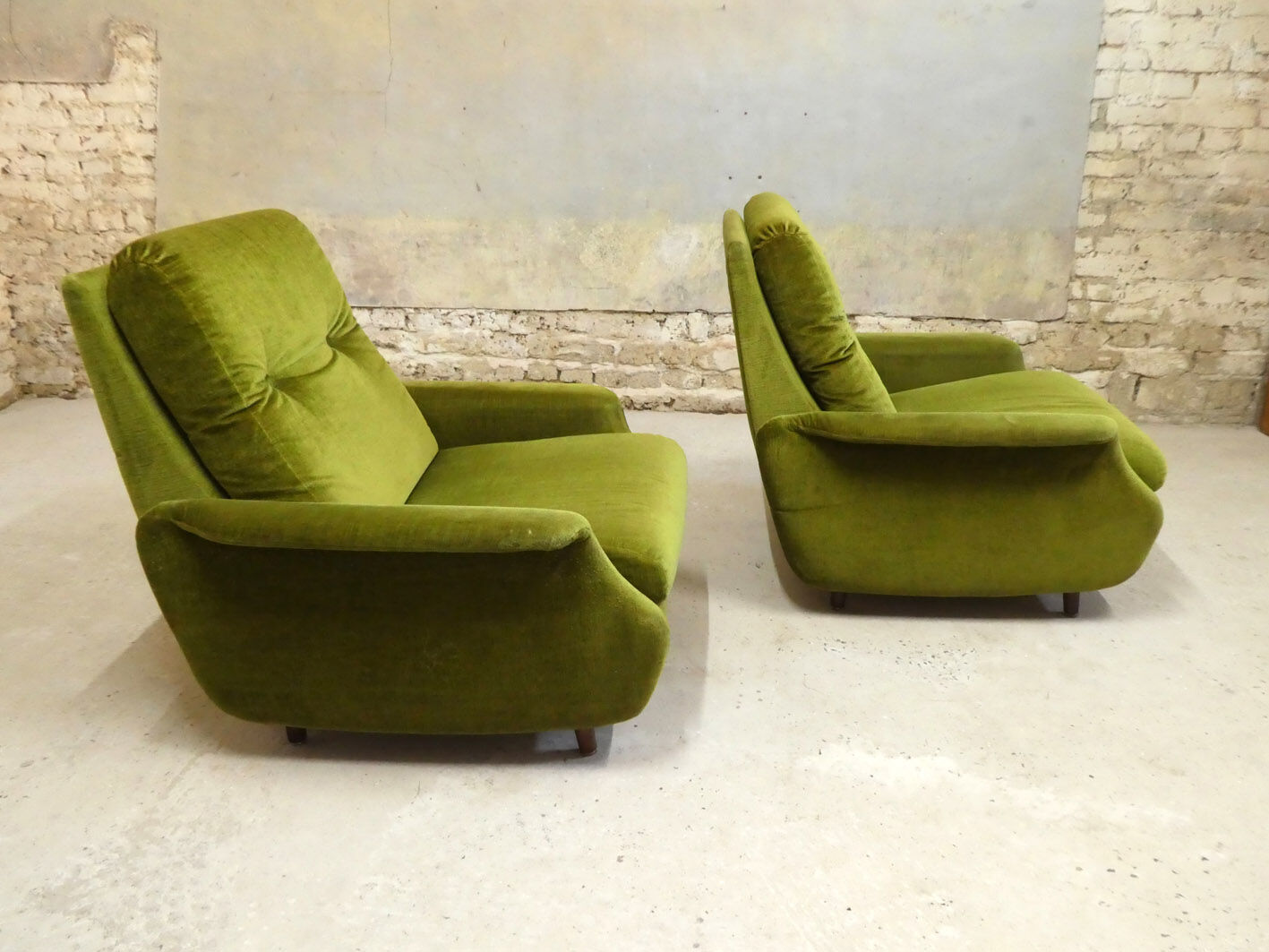 Pair of vintage space age armchairs
