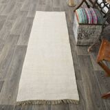 2x7 Muted Color Handmade Runner Rug, Hemp Runner, 68x200 Cm