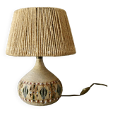Signed stoneware lamp, Raphael Giarrusso, 1960s