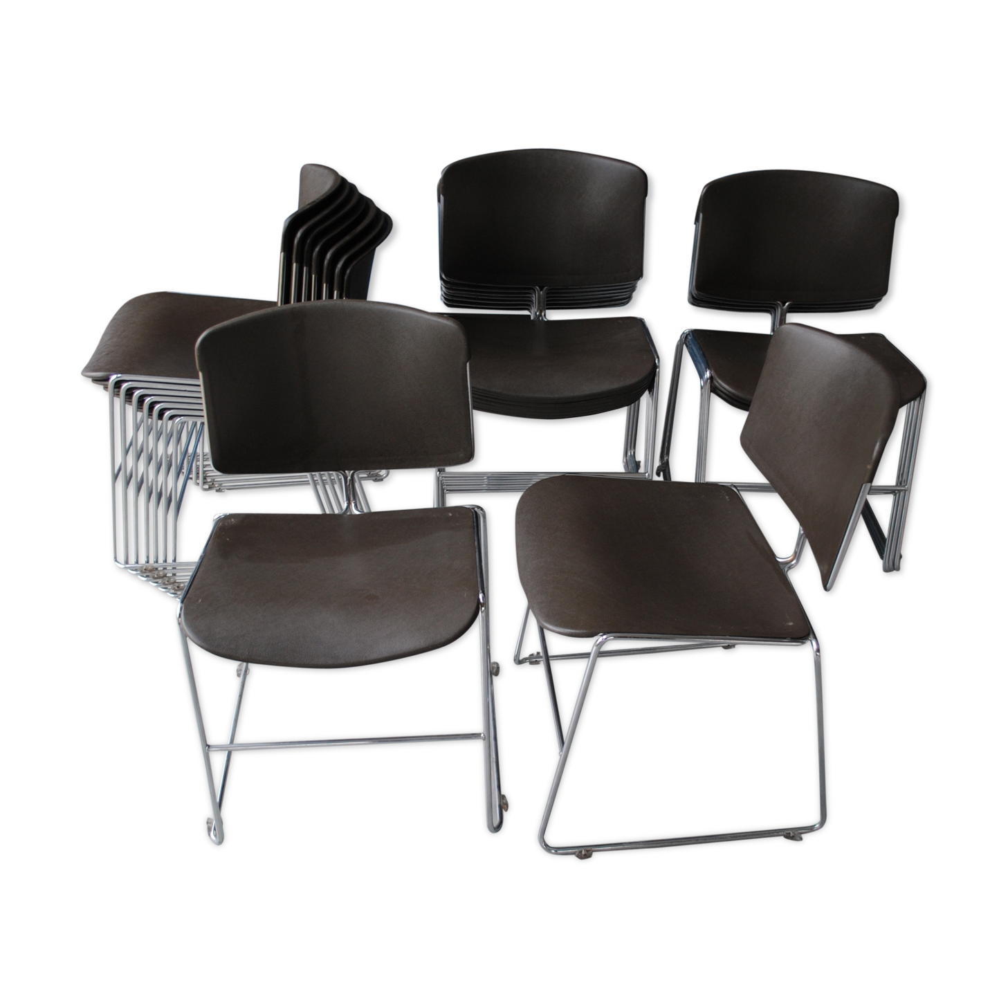 Set of 12 Max Stacker chairs