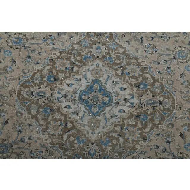 1970s Vintage Persian Handknotted Wool Brown Oversize Area Rug 290x358