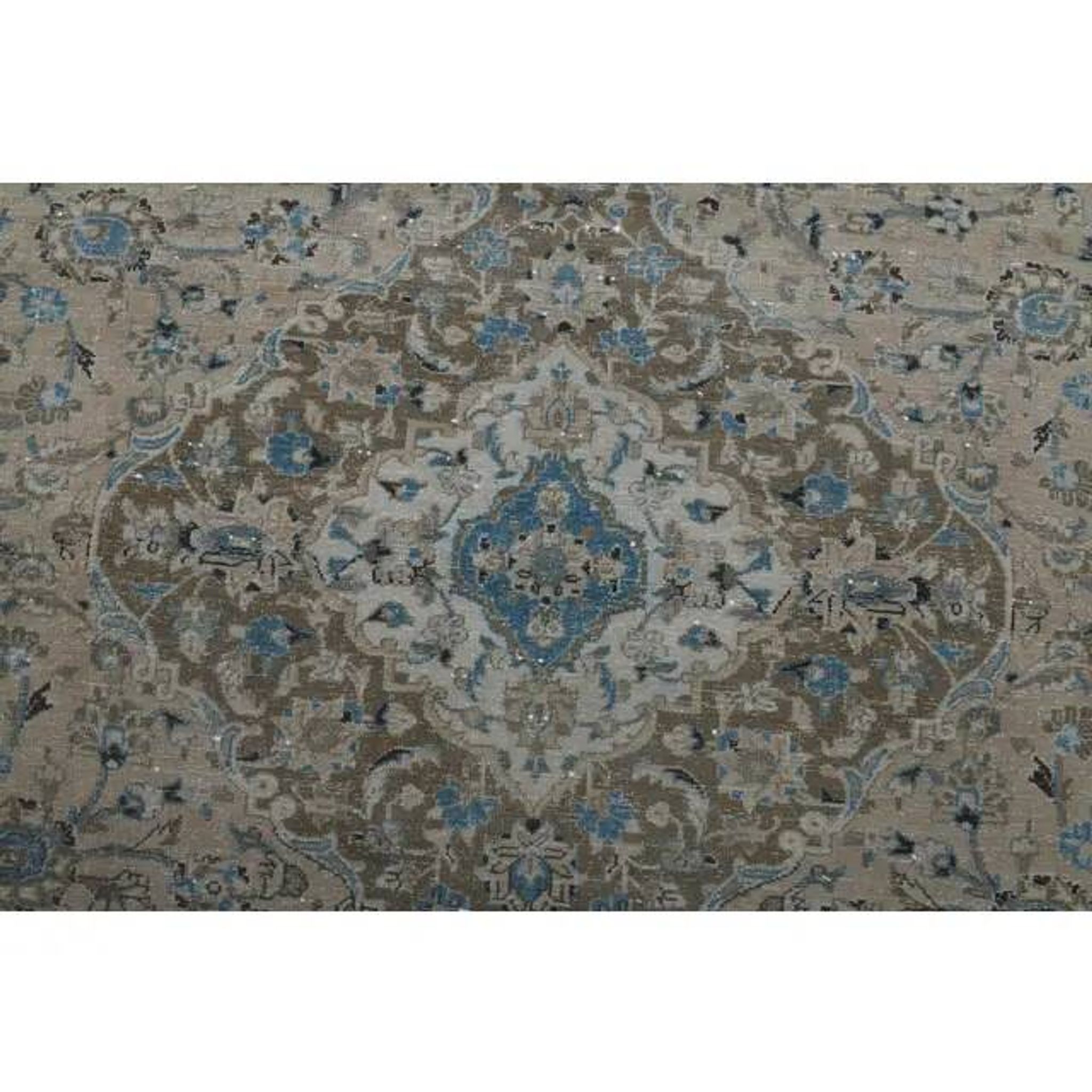 1970s Vintage Persian Handknotted Wool Brown Oversize Area Rug 290x358