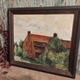 French vintage oil painting, signed Deputy