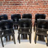 Suite of seven model 4870 chairs designed by Anna Castelli Ferrieri for Kartell
