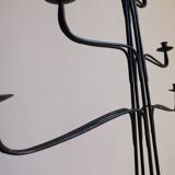 Large Wrought Iron Floor Candelabra, 1950s