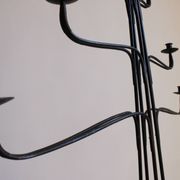 Large Wrought Iron Floor Candelabra, 1950s