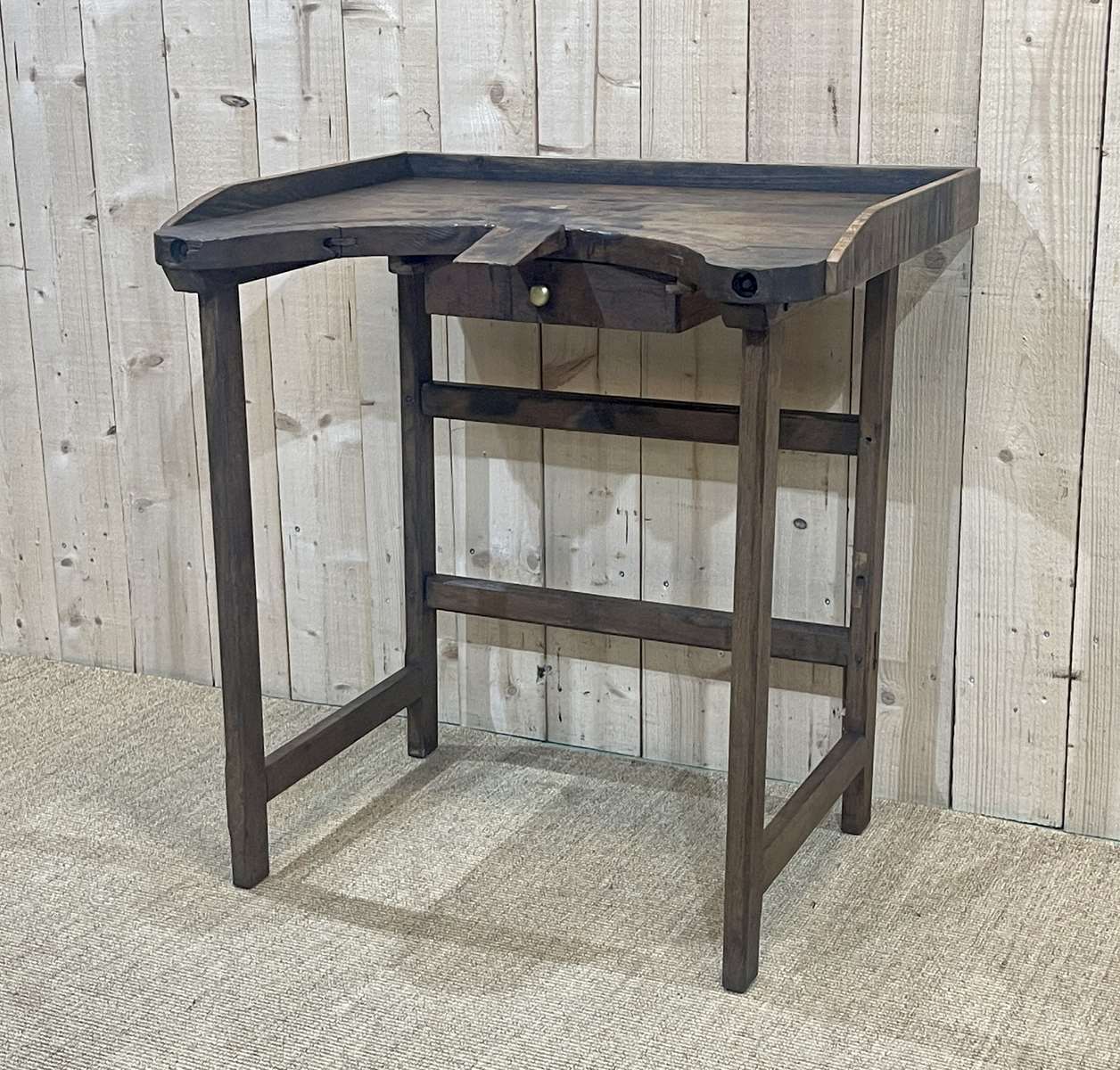 Table de travail de bijoutier en chêne début XXème