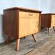 Pair of night table feet compass bedside end of vintage sofa old 1950 1960 retro