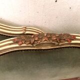 Bench daybed in lacquered and gilded wood 20th century