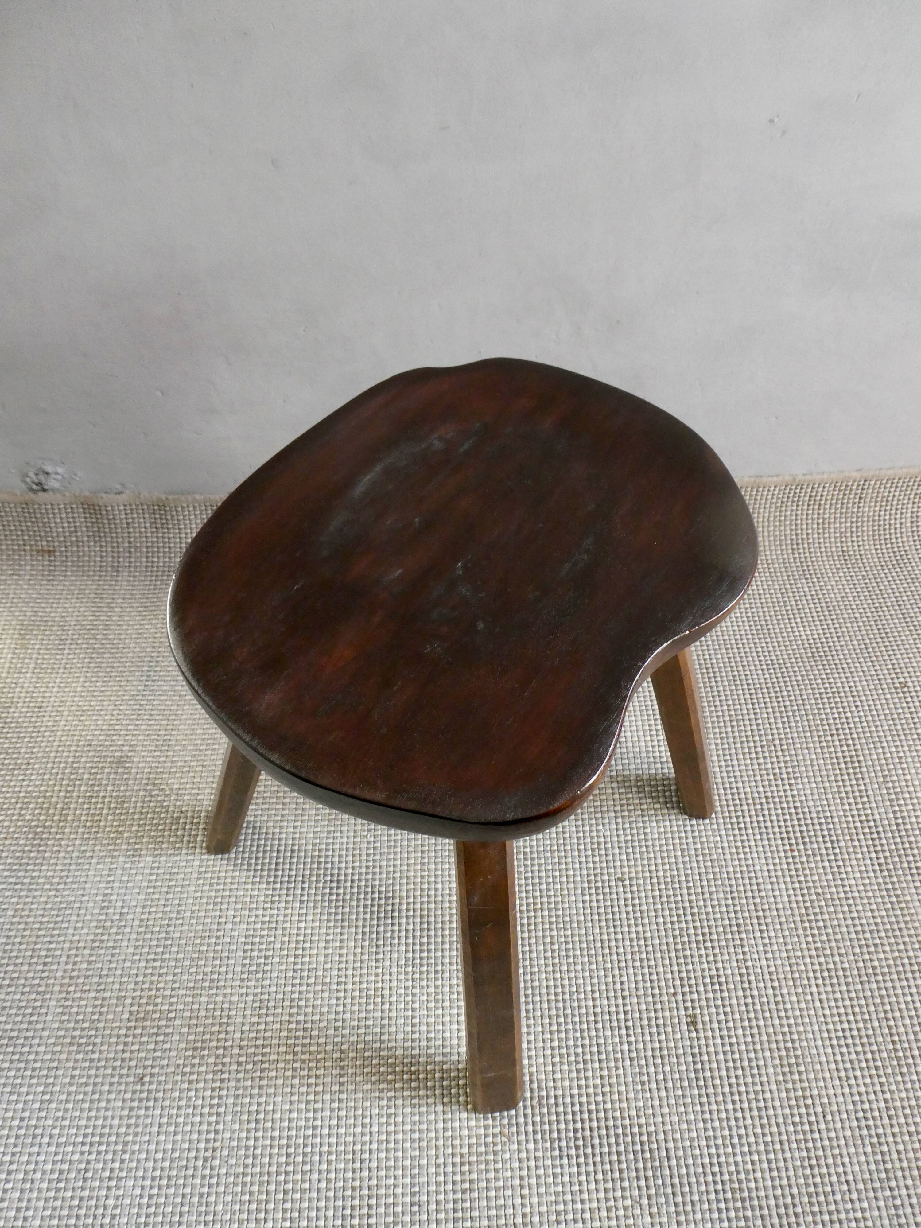 Solid wood stool, folk art