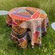 Oriental tablecloth with mirror and embroidery