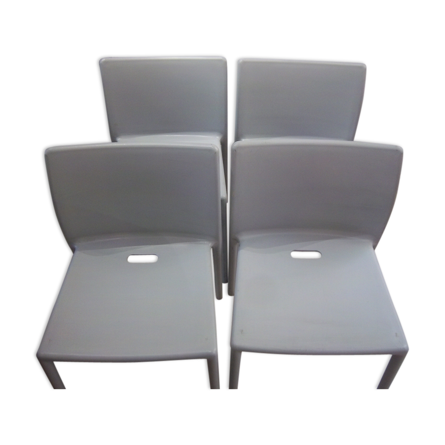 Set of 4 chairs thermo formed Jasper Morrison "Air Chair" Italy Seventies