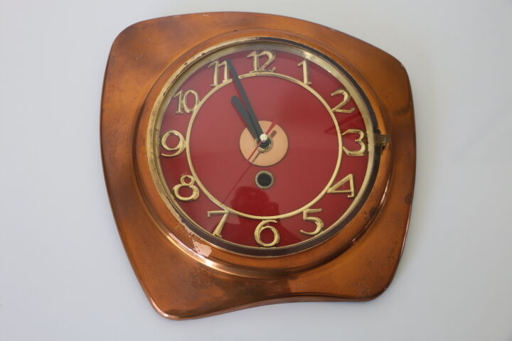 Copper wall clock 1960
