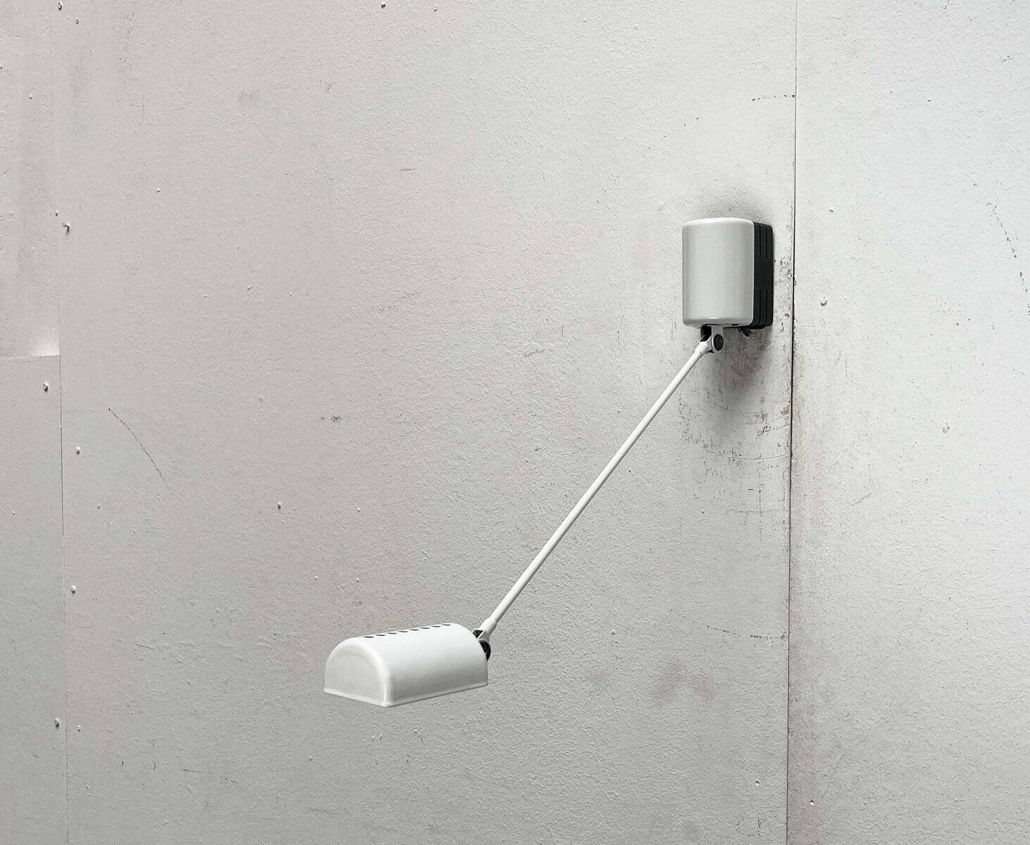 Classic white wall lamp Daphinette Italian vintage by Tommaso Cimini for Lumina, 1980s.