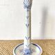 Ceramic candle holder with floral decoration, Brittany