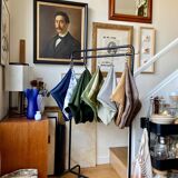 Linen cushion and boiled wool 40 cm