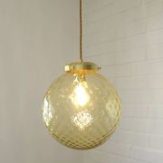 1 of 2 handblown amber glass pendant lamp redesign vintage Italian lighting