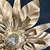 Vintage wall lamp golden leaves