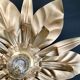 Vintage wall lamp golden leaves