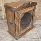 Art Deco teak wall display case