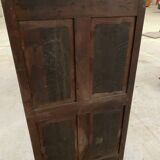 Louis XVI style one-door display case in 20th century wood marquetry