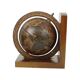 Vintage Set of Wooden Globe Bookends from the 1970s