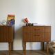 Pair of vintage bedside tables scandinavian style