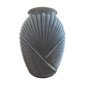Art Deco Vase in Gray Glass Anchor Hocking