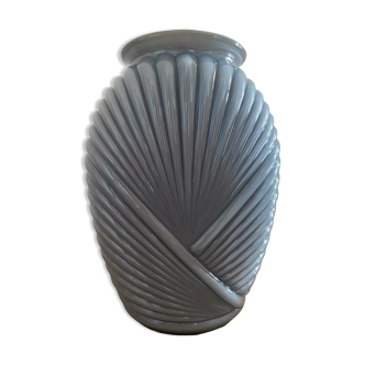 Vase  art déco en verre gris Anchor Hocking