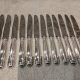 12 silver-plated dessert knives by Christofle Malmaison