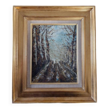 Lucien Delarue (1925-2011) - Oil on canvas - Forest landscape