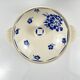 Half-porcelain soup tureen from Badonviller, blue flower pattern, early 20th century.